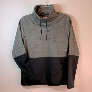 COLUMBIA Rosemont Station Pullover coral neck tie pockets colorblock women sz S